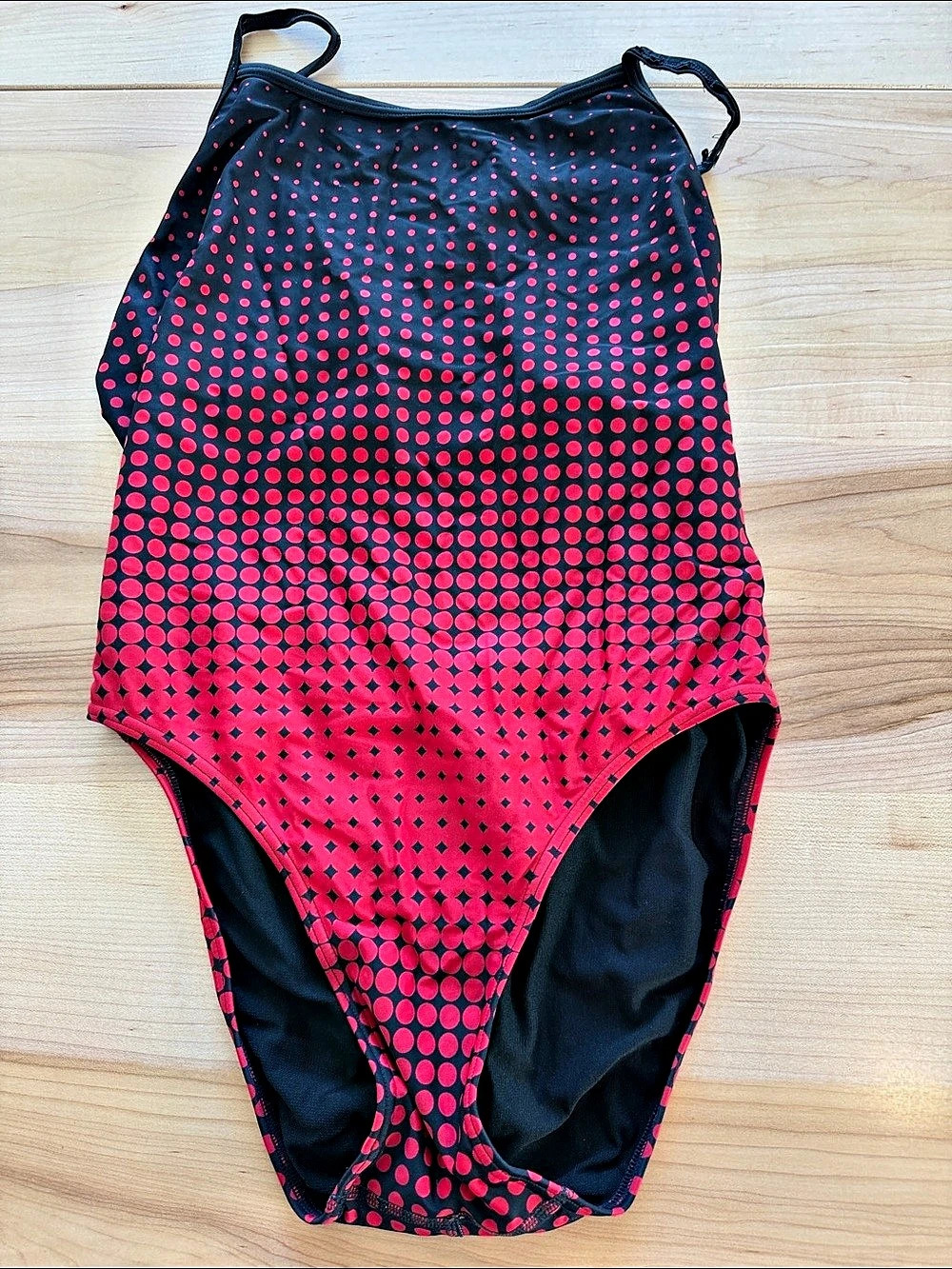 Sporti Polka Dot One Piece in Red & Black Size 38